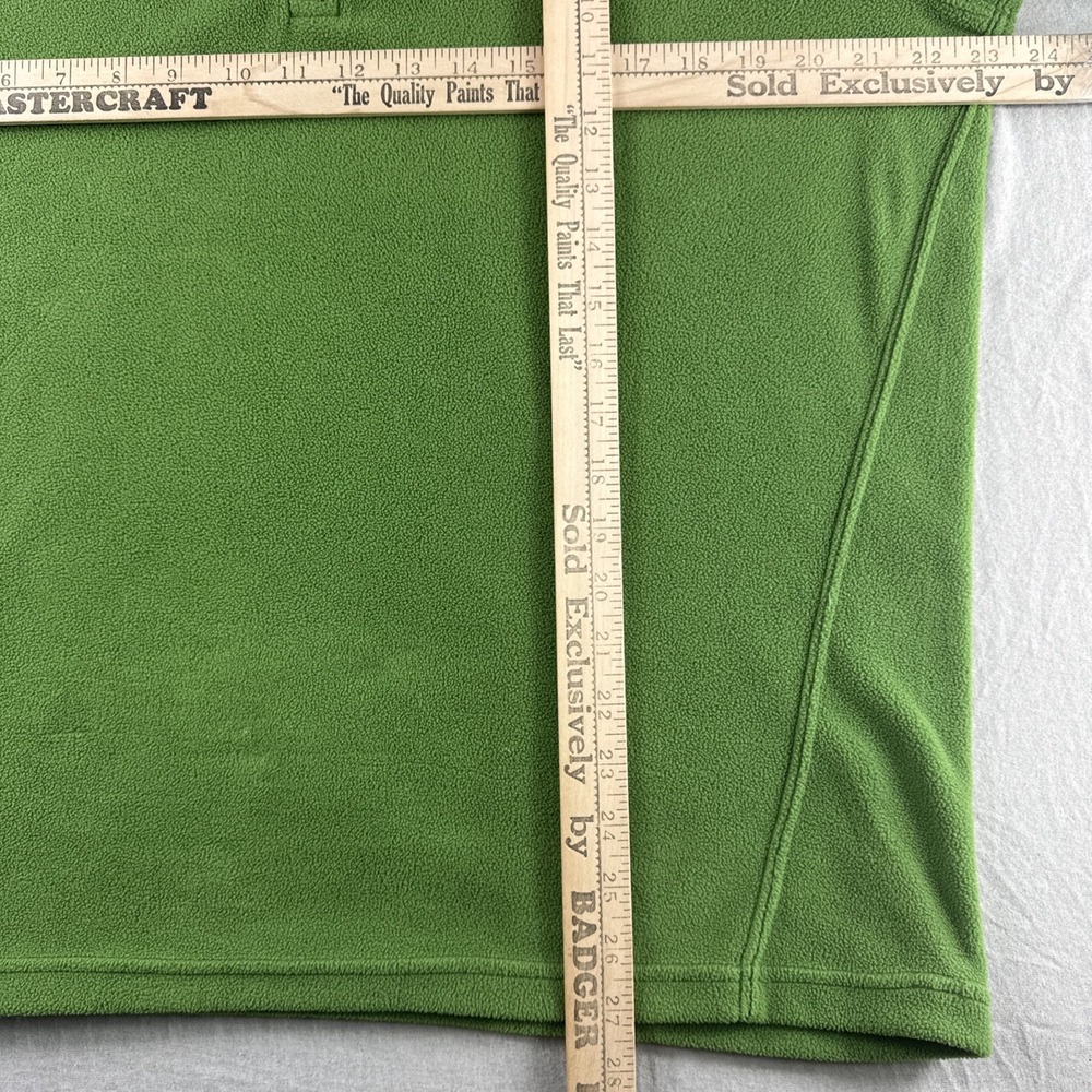 Eddie Bauer Polartec Pullover Men L Green 1/4 Zip Sweatshirt Sweater Preppy READ - Picture 3 of 13